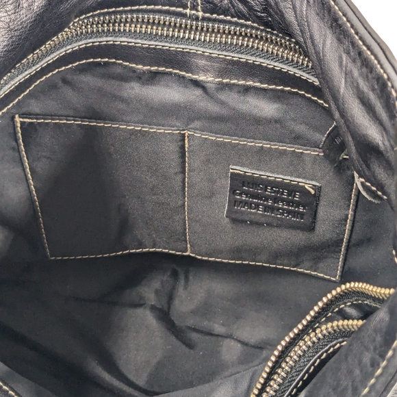 Luis Esteve Black Leather Hobo bag made in Spain. - Picture 10 of 13